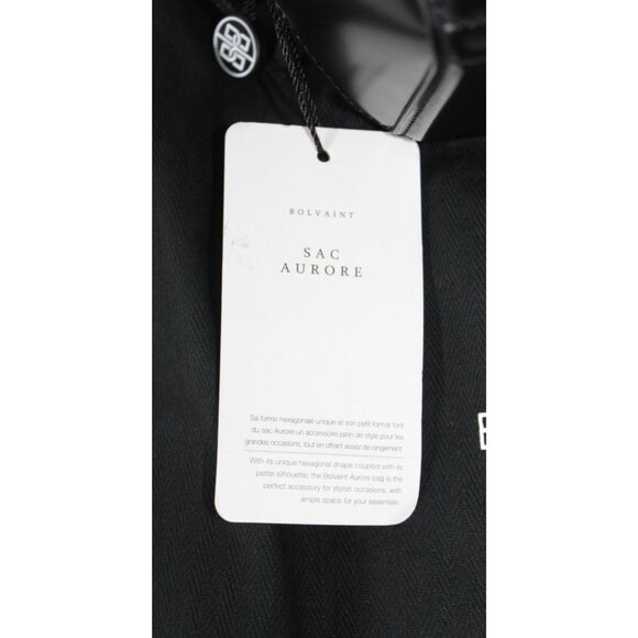 Bolvaint Paris Aurore Black Leather Bag Auer Collection Hexagon Fun NWT - Picture 11 of 13